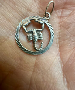 Vintage 925 silver Cancer zodiac pendant