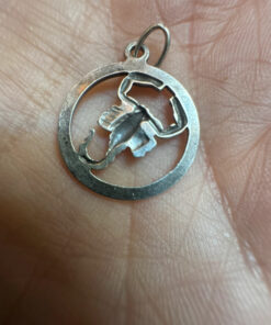 Vintage 925 silver Cancer zodiac pendant