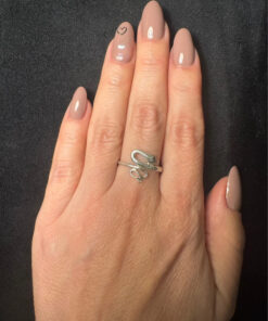 Silver snake ring, size R(#15)