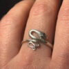 Silver snake ring, size R(#15)