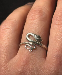 Silver snake ring, size R(#15)