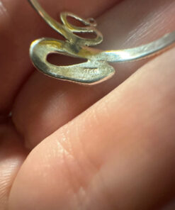 Silver snake ring, size R