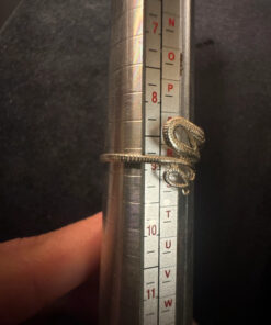 Silver snake ring, size R