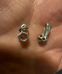 Duo Sterling silver pendants cubic zirconia