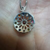 Chakra multi-color Multi Gams Sterling silver round pendant