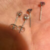 Two pairs of silver stud earrings(#5)