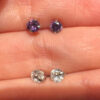 Two pairs of silver stud earrings(#5)