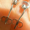 Two pairs of silver stud earrings(#5)