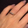 Silver ring with sparkling stones, size K(#2)
