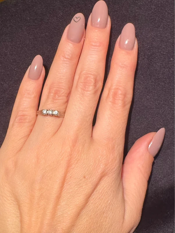 Silver ring with sparkling stones, size K(#2)