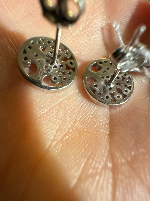 New Silver stud earrings “Tree of Life”#23)