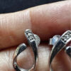 “White Ice London “925 Sterling Silver Tested 2 natural Diamonds each Earring