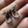 “White Ice London “925 Sterling Silver Tested 2 natural Diamonds each Earring