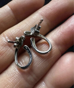“White Ice London “925 Sterling Silver Tested 2 natural Diamonds each Earring