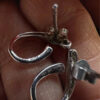 “White Ice London “925 Sterling Silver Tested 2 natural Diamonds each Earring