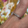Sterling Silver Hearts Ring with Large Sparkling Cubic Zirconia - Size N(#30)
