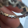 Sterling Silver Hearts Ring with Large Sparkling Cubic Zirconia - Size N(#30)