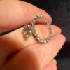 Sterling Silver Hearts Ring with Large Sparkling Cubic Zirconia - Size N(#30)