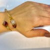 Natural Double-Citrine bracelet adjustable