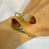 Natural Double-Citrine bracelet adjustable