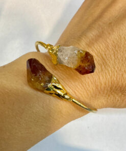 Natural Double-Citrine bracelet adjustable