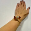 Natural Double-Citrine bracelet adjustable