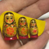 brooch with three hand-painted matryoshkas, USSR-era