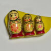 brooch with three hand-painted matryoshkas, USSR-era