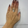 Zig zag sterling silver ring uk size P #30