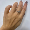 Soviet silver ring, 875 purity, size O#30.