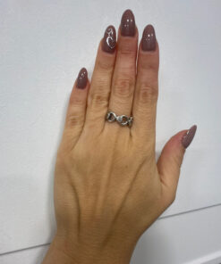 Beautiful sterling silver ring uk size O #30