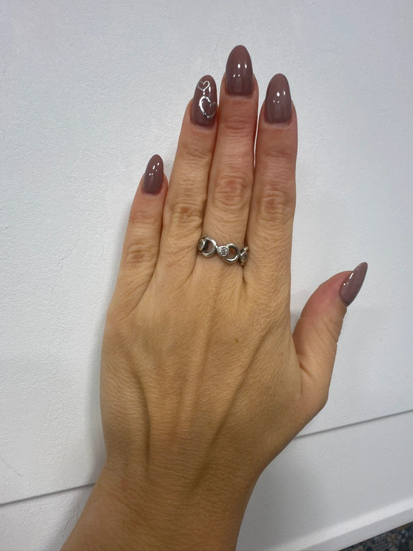 Beautiful sterling silver ring uk size O #30