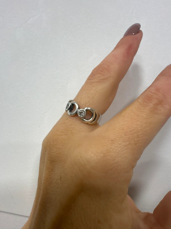 Beautiful sterling silver ring uk size O #30