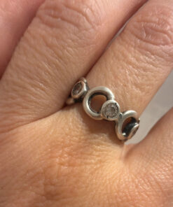 Beautiful sterling silver ring uk size O #30