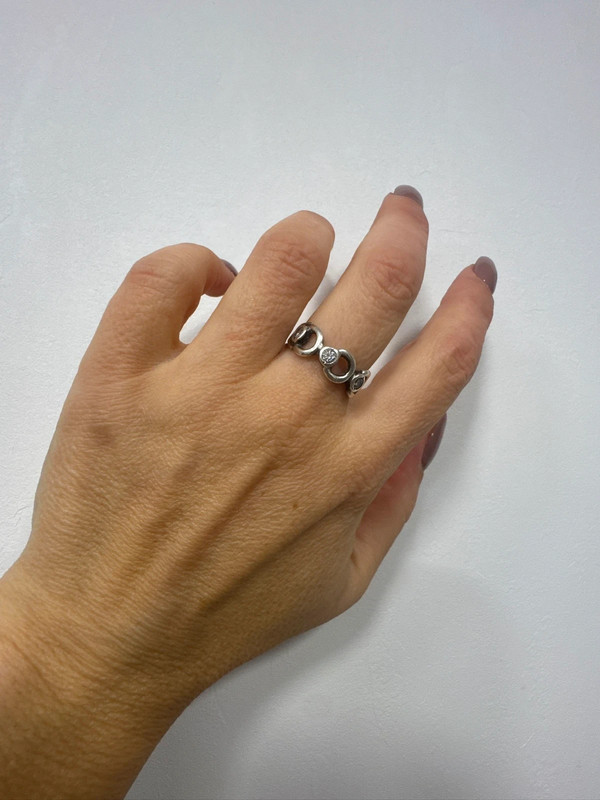 Beautiful sterling silver ring uk size O #30