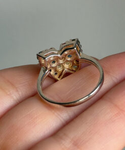 925 Sterling Silver Multiple Colour natural Chrysoberyl Butterfly Ring -UK Size O
