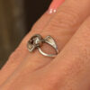 Vintage Soviet sterling silver ring with star size M#36
