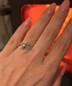 Vintage Soviet sterling silver ring with star size M