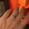 Vintage Soviet sterling silver ring with star size M#36