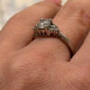 925  Sterling Silver Cz  Ring -UK Size O1/2#40