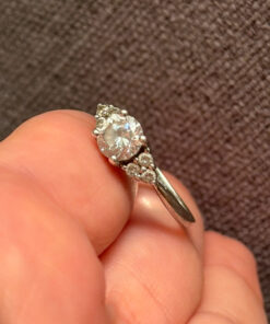 925 Sterling Silver Cz Ring -UK Size O1/2