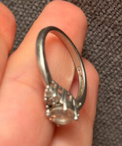 925 Sterling Silver Cz Ring -UK Size O1/2