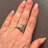 Nickel vintage ring, mid-20th century, Soviet Union, size O #41.