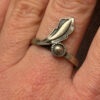 Nickel vintage ring, mid-20th century, Soviet Union, size O #41.
