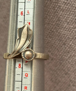 Nickel vintage ring, mid-20th century, Soviet Union, size O
