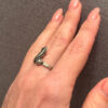 Nickel vintage ring, mid-20th century, Soviet Union, size O #41.