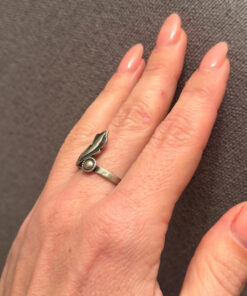 Nickel vintage ring, mid-20th century, Soviet Union, size O
