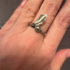 Nickel vintage ring, mid-20th century, Soviet Union, size O #41.