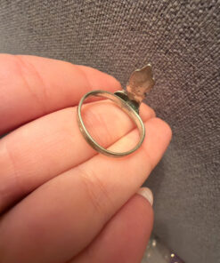 Nickel vintage ring, mid-20th century, Soviet Union, size O