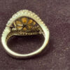 925 sterling silver ring with cubic zirconia and a pearl, size N #17.